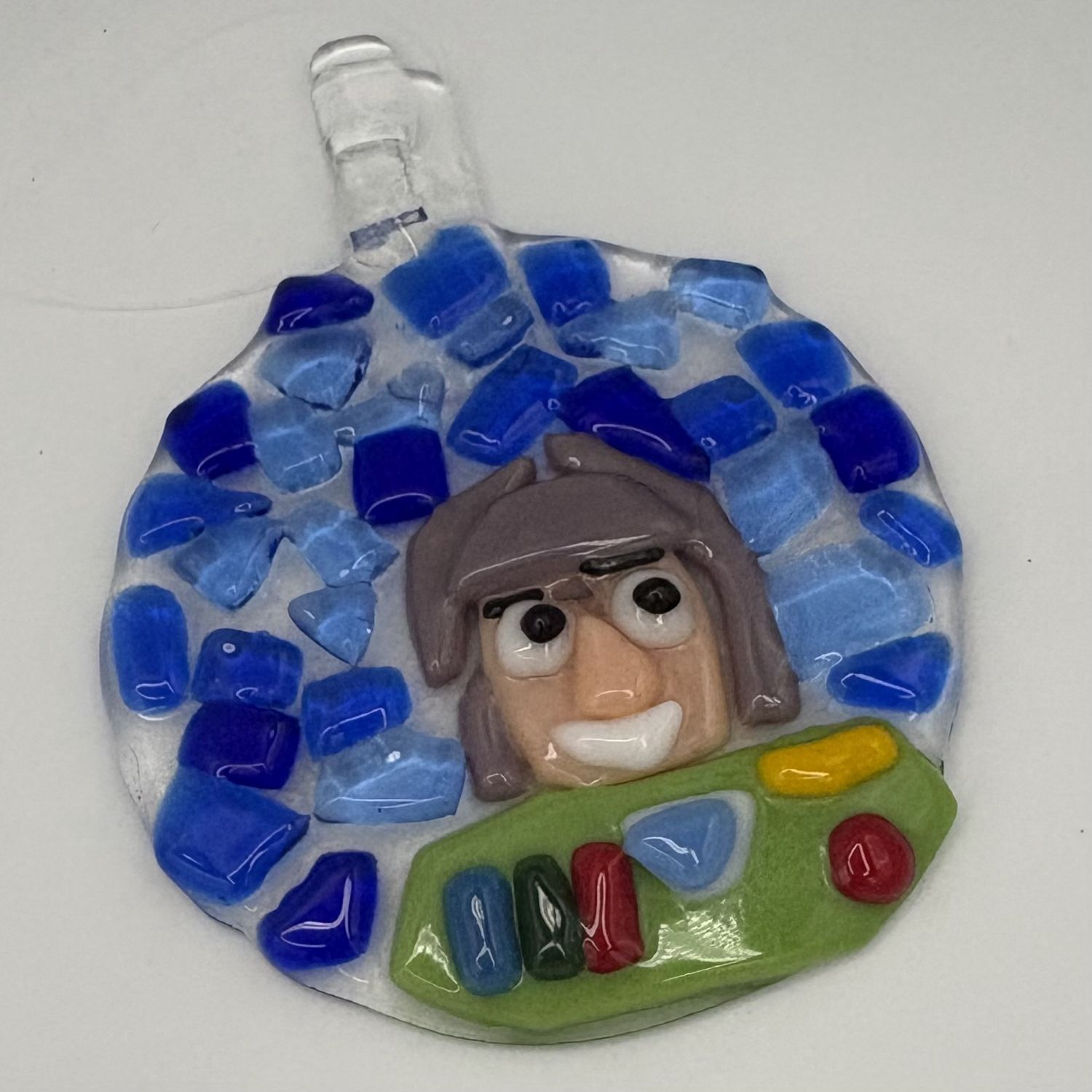 Mike Meehan, Fused Glass Suncatcher, Astronaut Toy