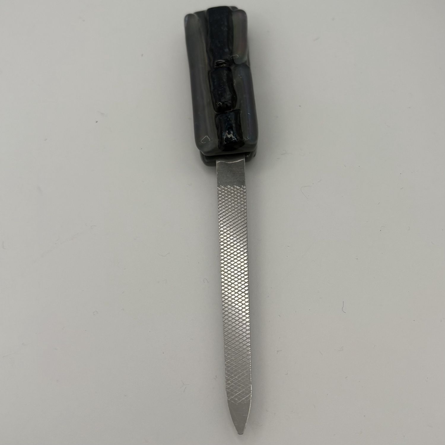 Gabby Adams-Hubbard, Nail File, Dark Iridescent Stripes