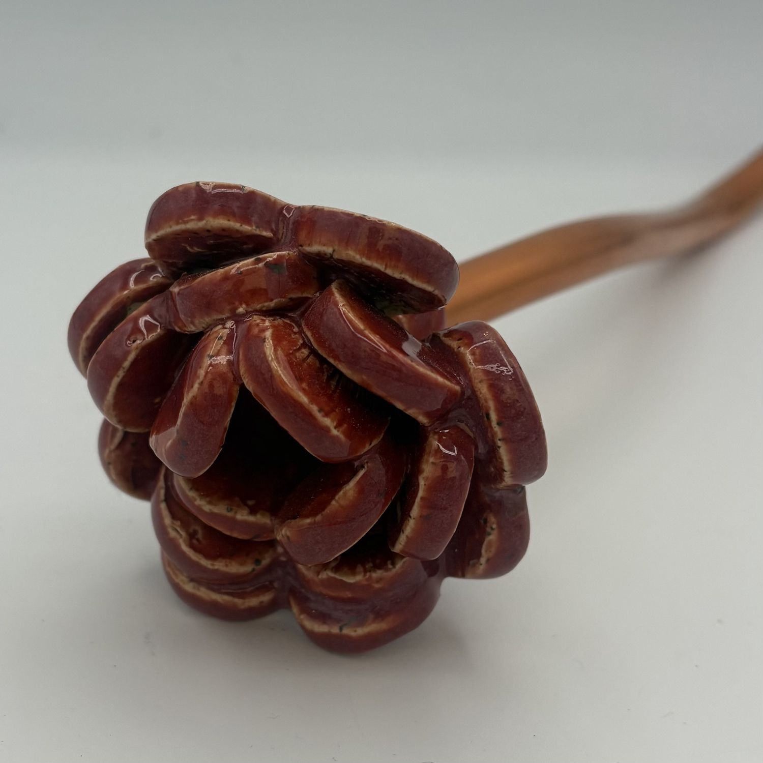 Melissa Jenkins, Ceramic Garden Stake, Red Flower