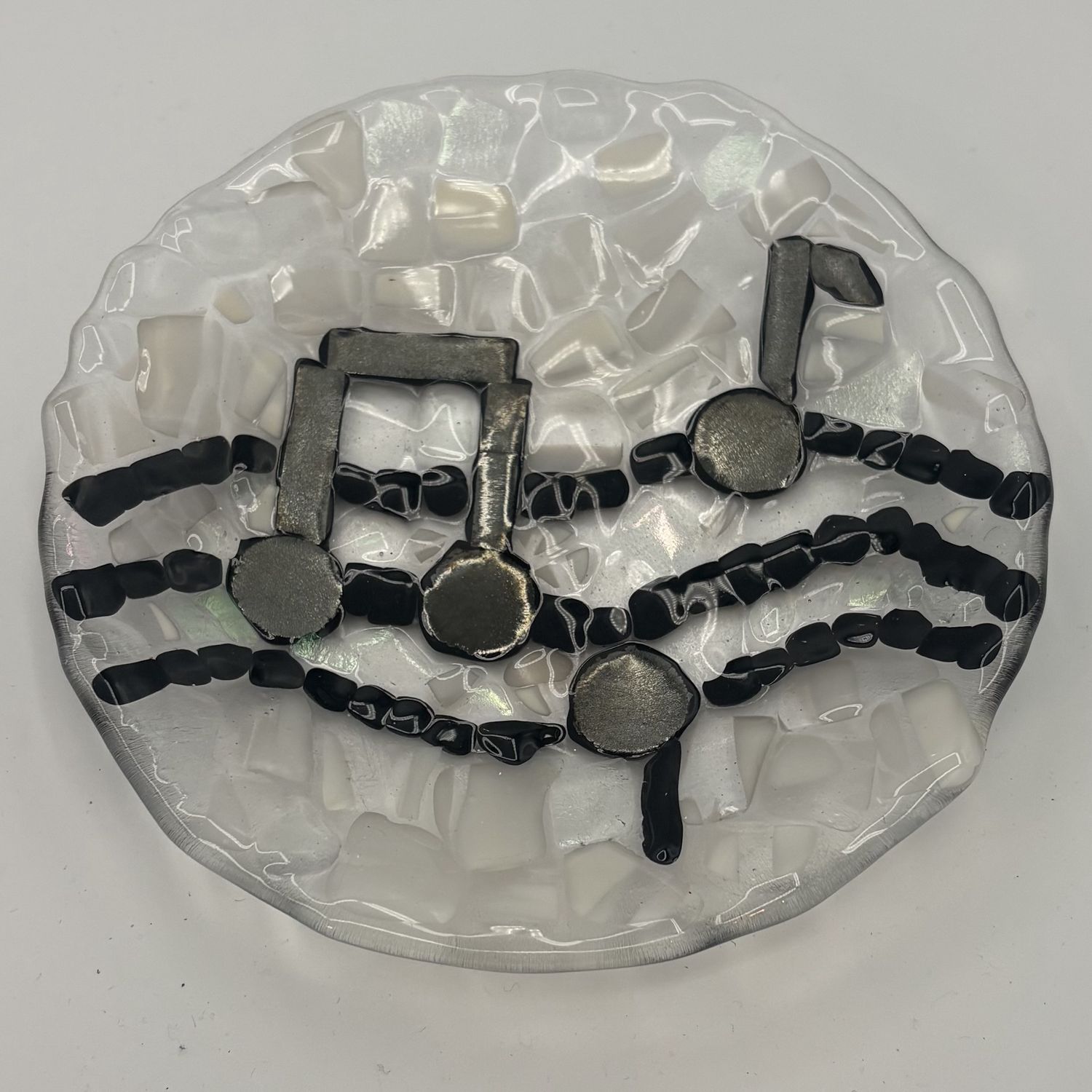 Adam Gibbemeyer, Fused Glass Bowl, Music Notes