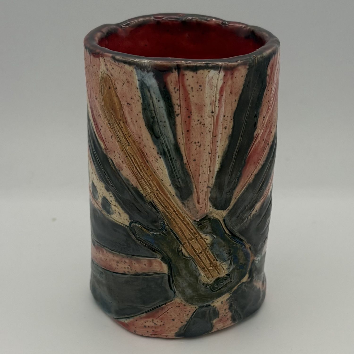 David Patrick, Ceramic Pencil Holder, Guitar