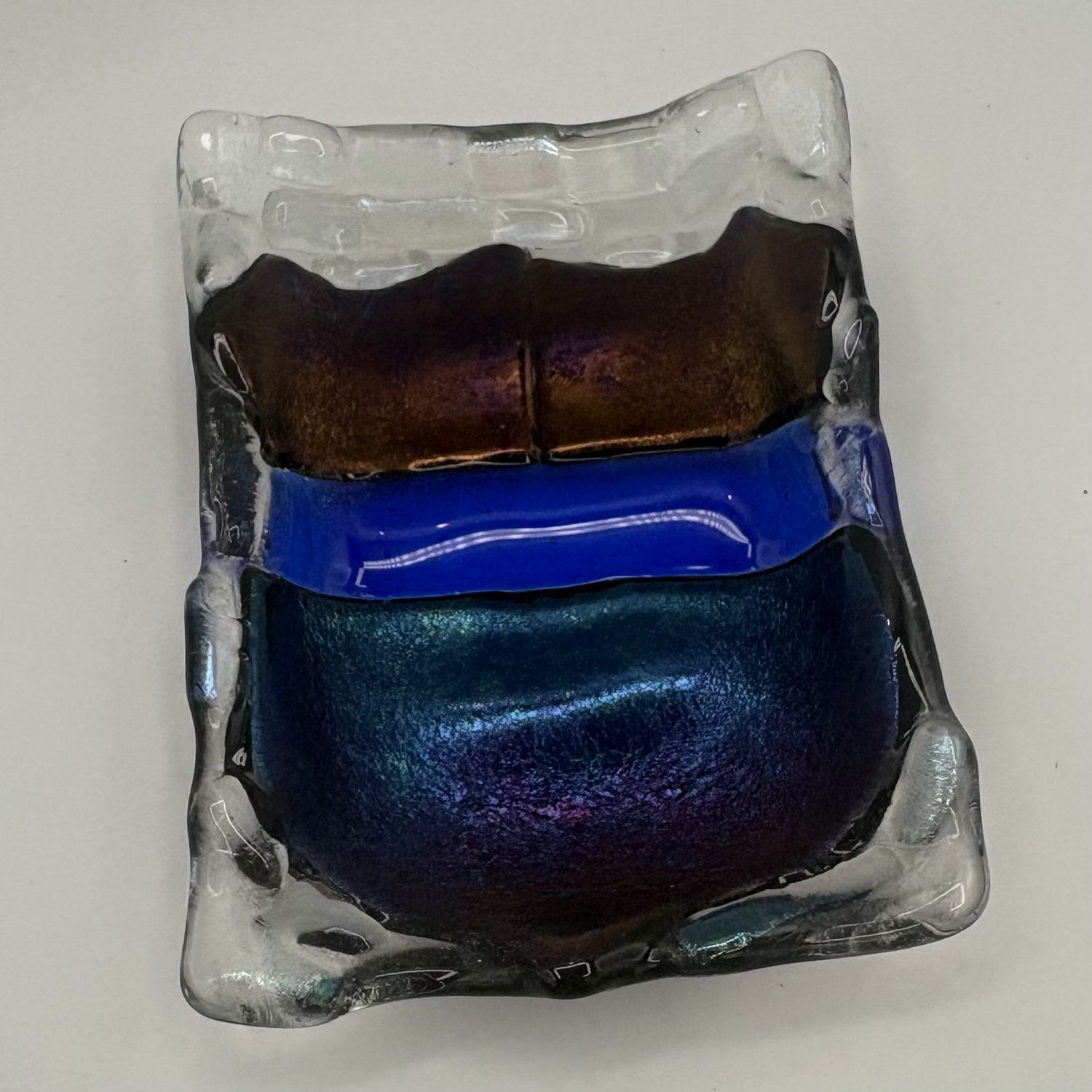 Mallory Miller, Fused Glass Soap Dish, Badge
