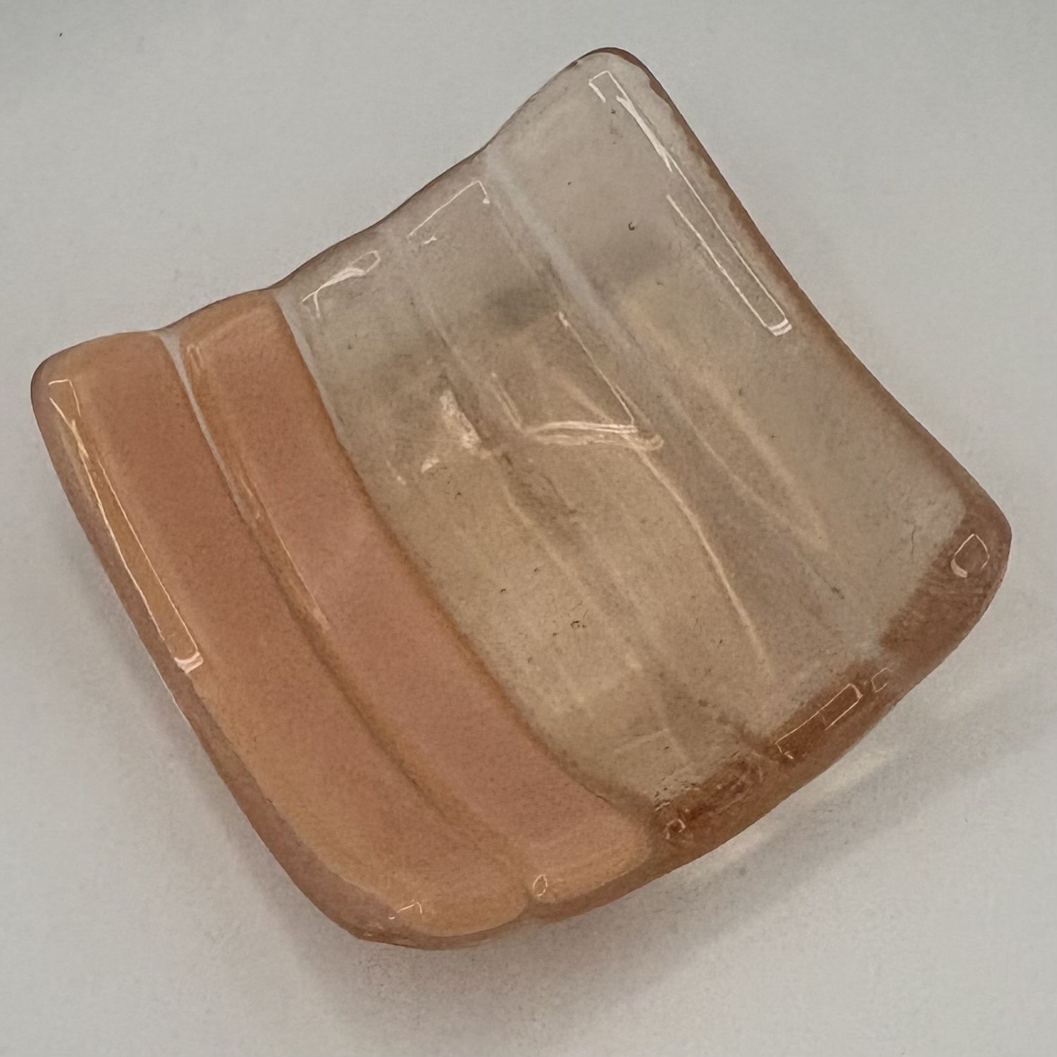 Melissa Jenkins, Fused Glass Ring Dish, Pink Stripes