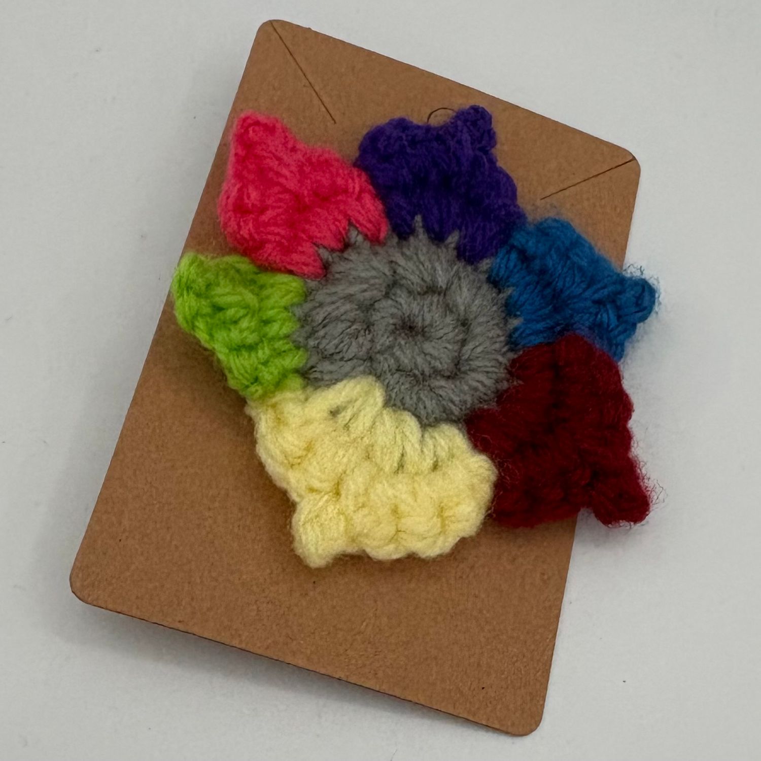 Kathleen Honeycutt, Crochet Pin, Colorful Badge