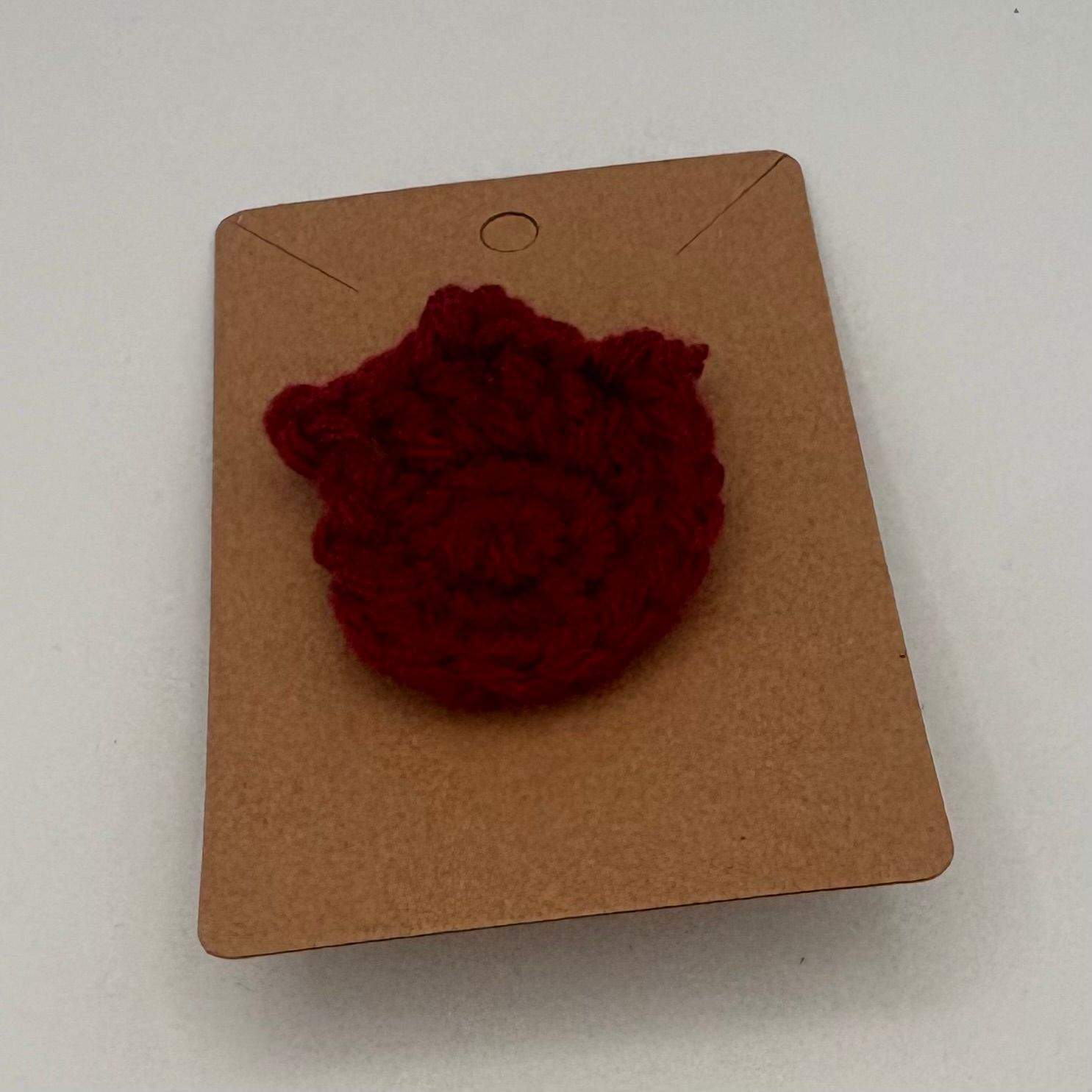 Kathleen Honeycutt, Crochet Pin, Red Shield Badge