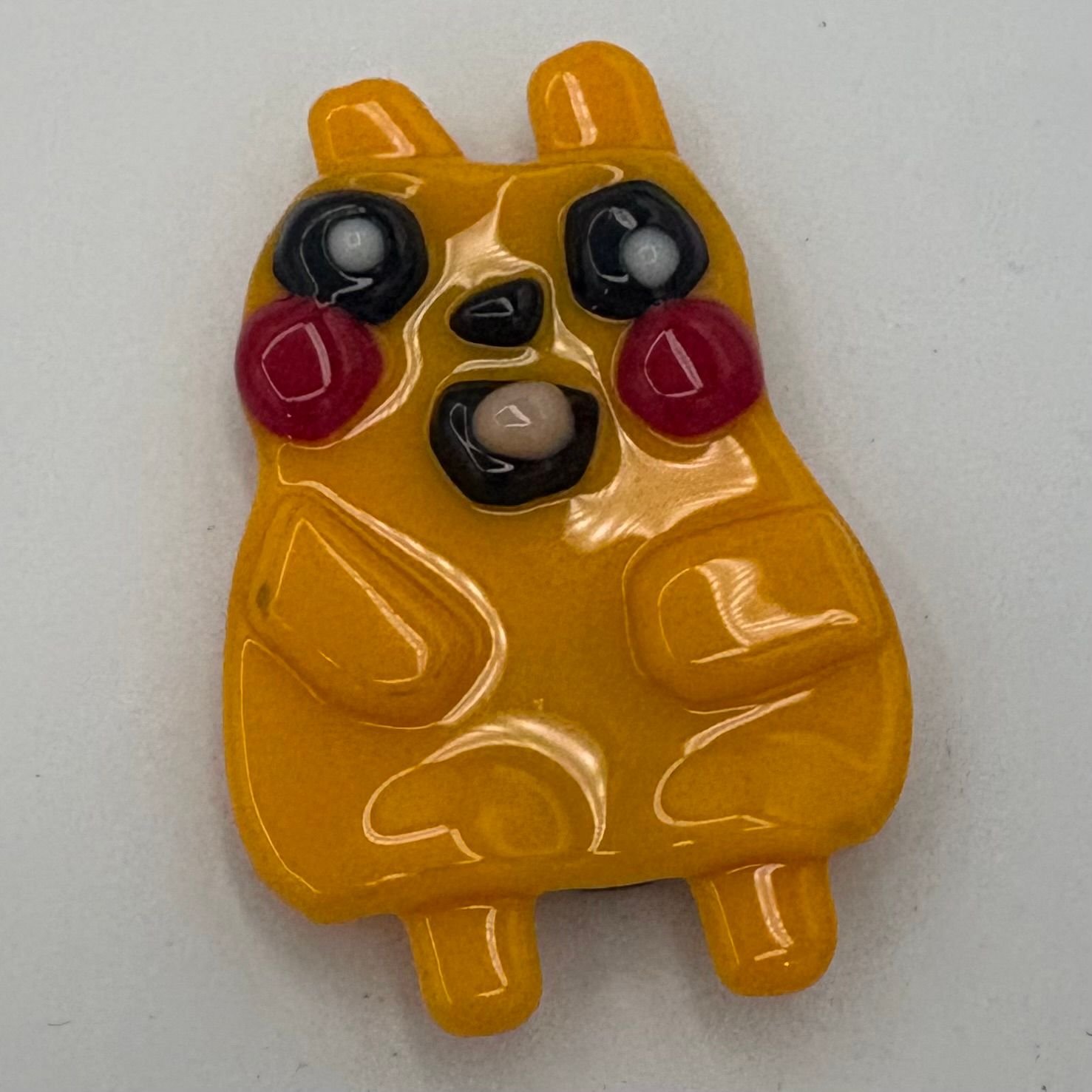 Kenny Needham, Fused Glass Magnet, Electric Mouse