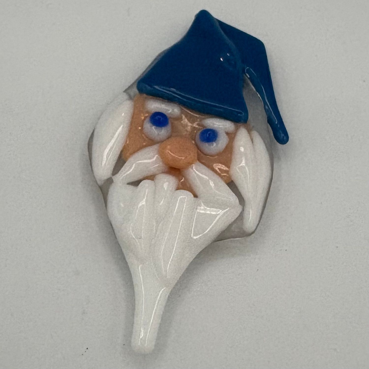 Mary Phifer, Fused Glass Magnet, Wizard in Blue