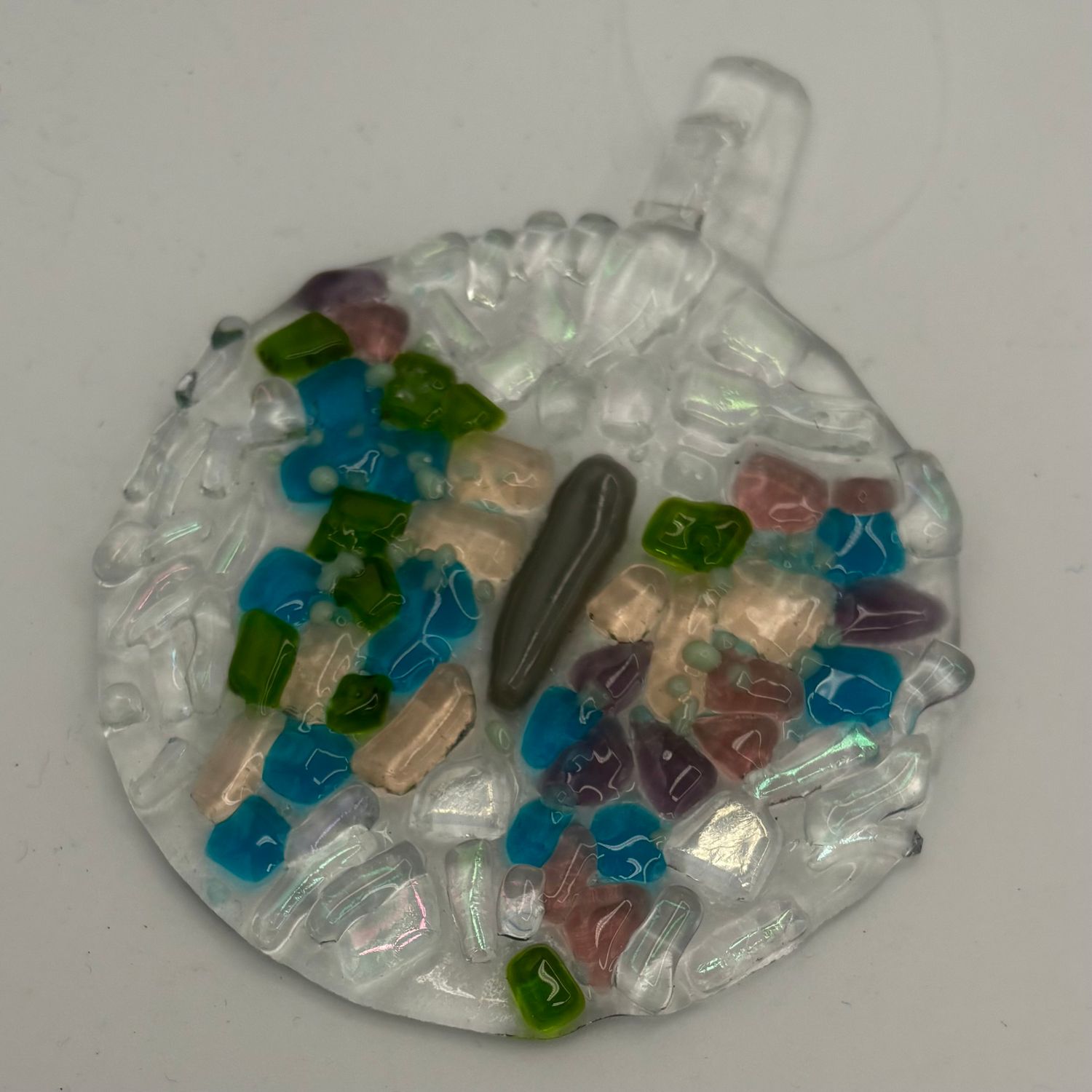 Erin Betz, Fused Glass Suncatcher, Colorful Butterfly