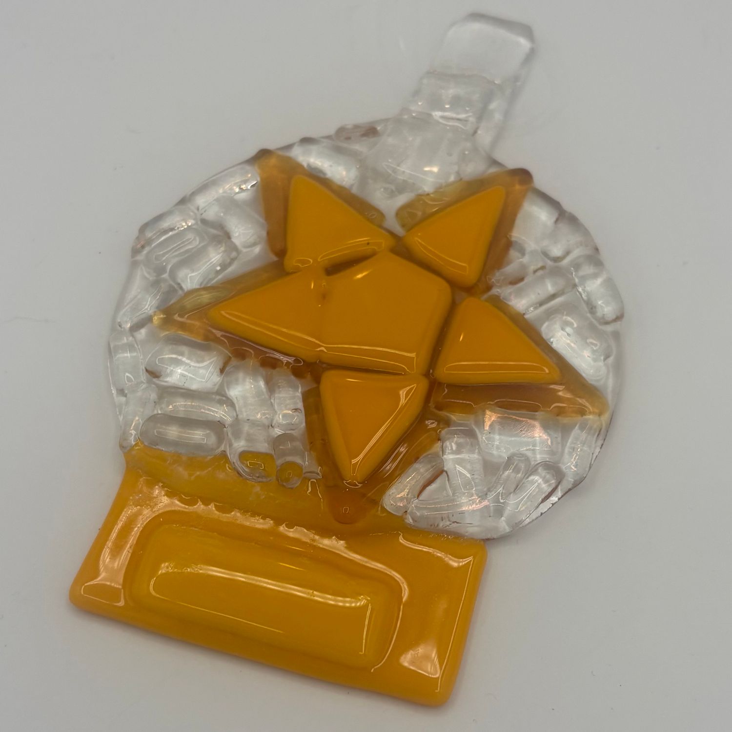 Jessica Bays, Fused Glass Suncatcher, Yellow Star