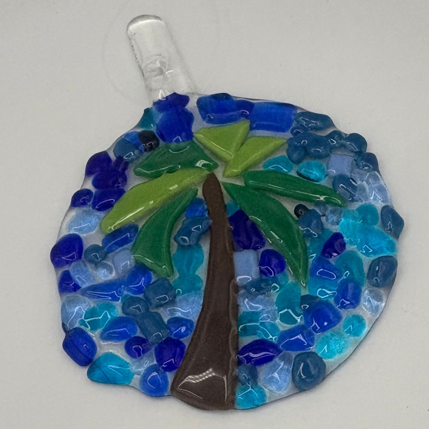 Annie Baxter, Fused Glass Suncatcher, Palm Tree