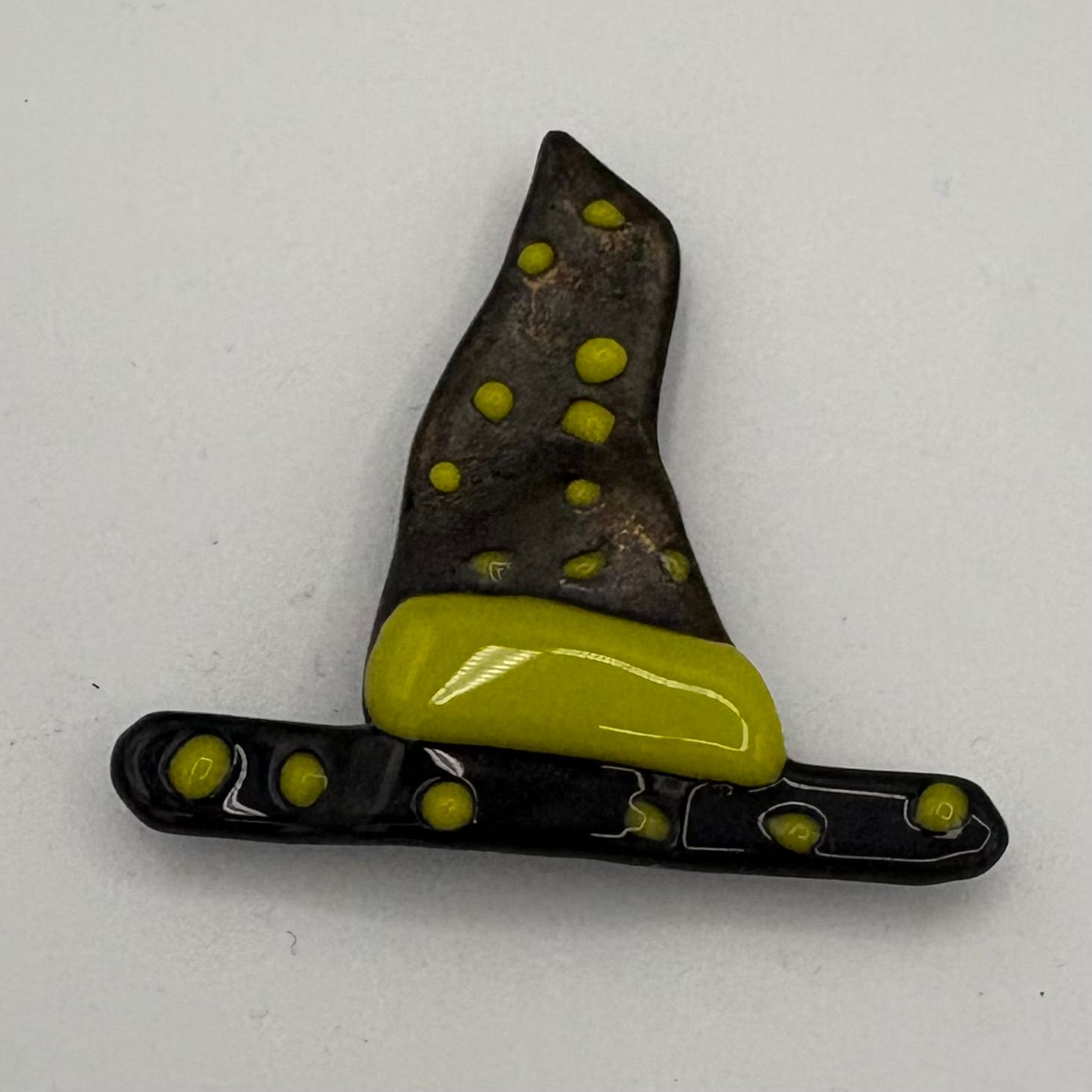 Duane Sparks, Fused Glass Magnet, Witch Hat