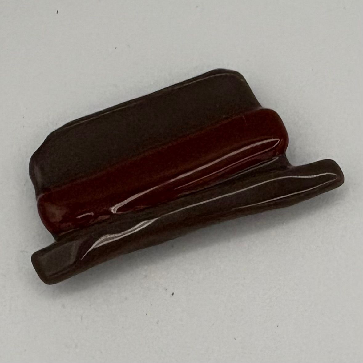 David Patrick, Fused Glass Magnet, Brown Hat