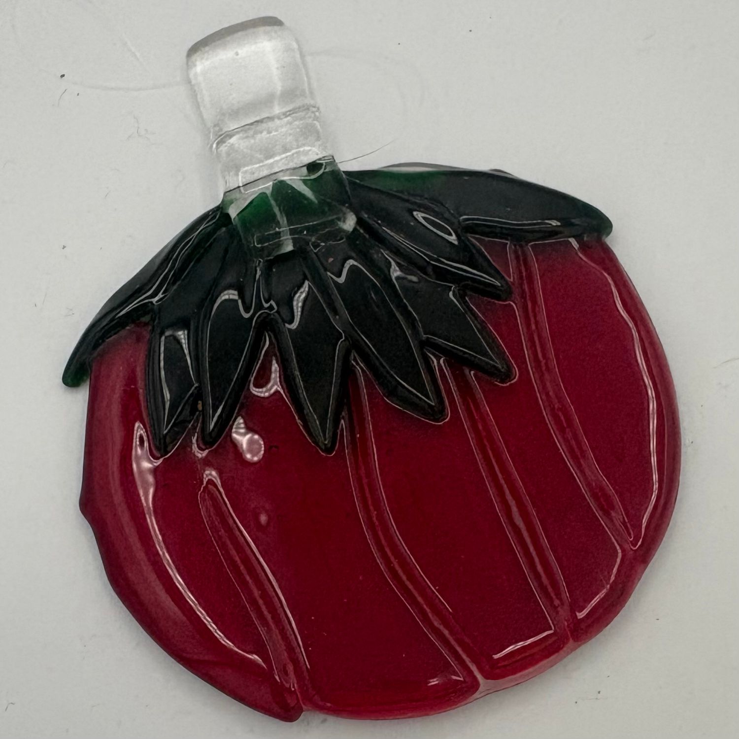 Lori Lefferts, Fused Glass Suncatcher, Dark Pumpkin