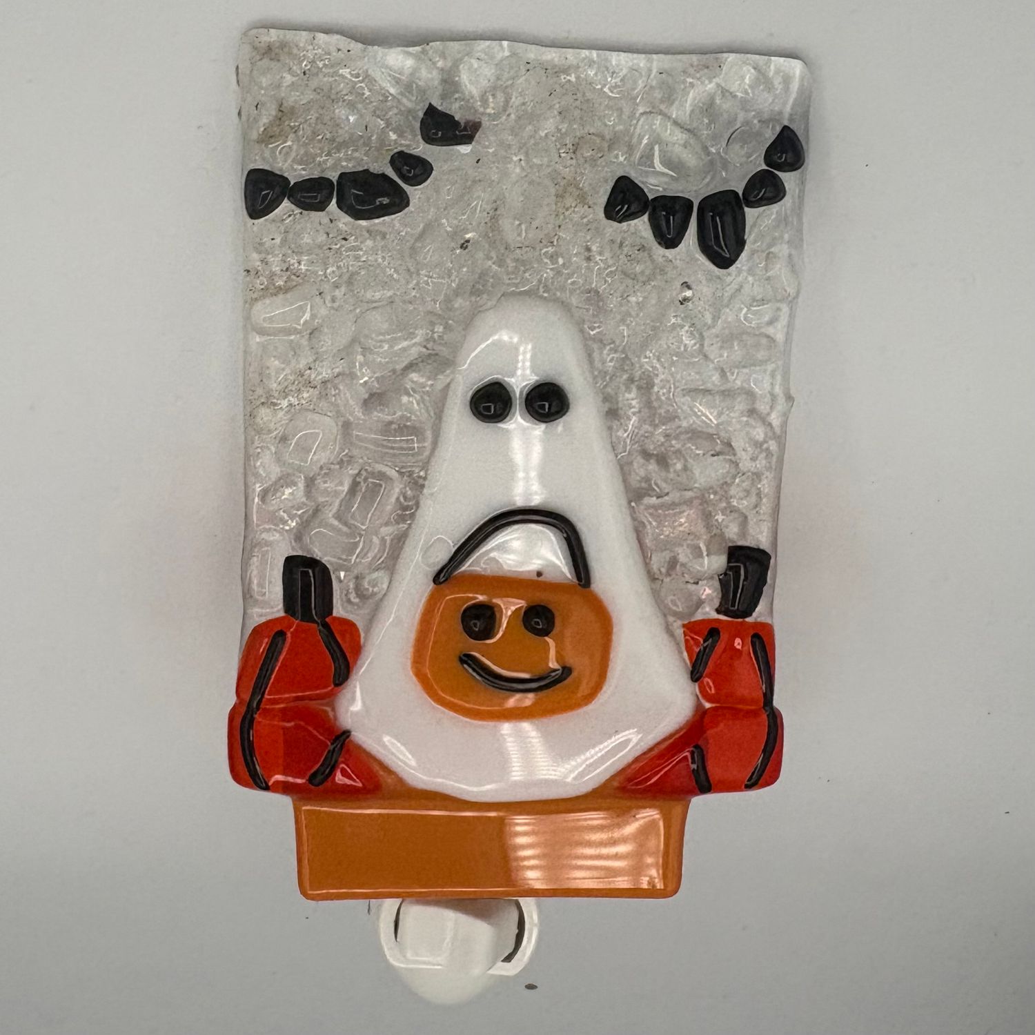 Jordan Satterfield, Fused Glass Nightlight, Trick-or-Treating Ghost