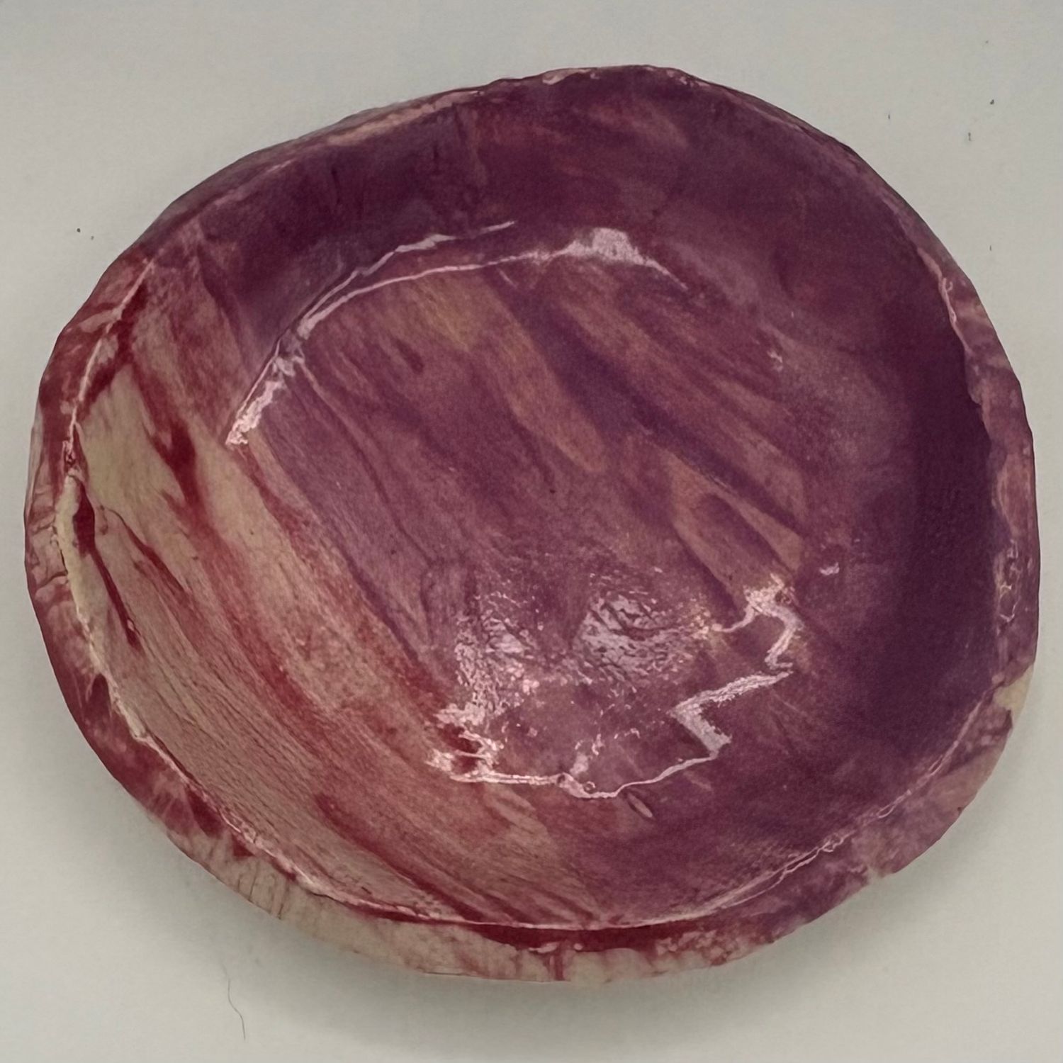 David Smyth, Ceramic Dish, Purple and Pink Design