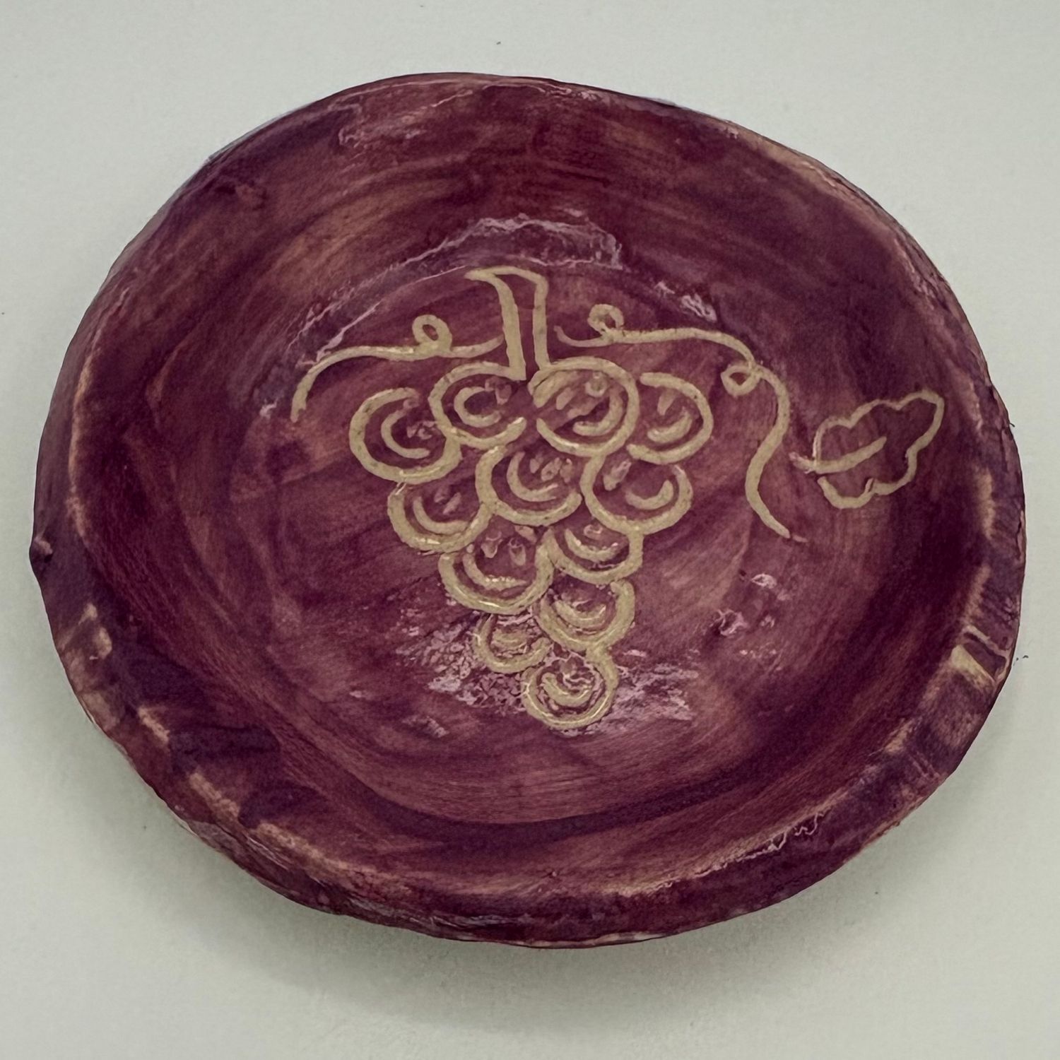 Lori Lefferts, Ceramic Dish, Purple Grapes