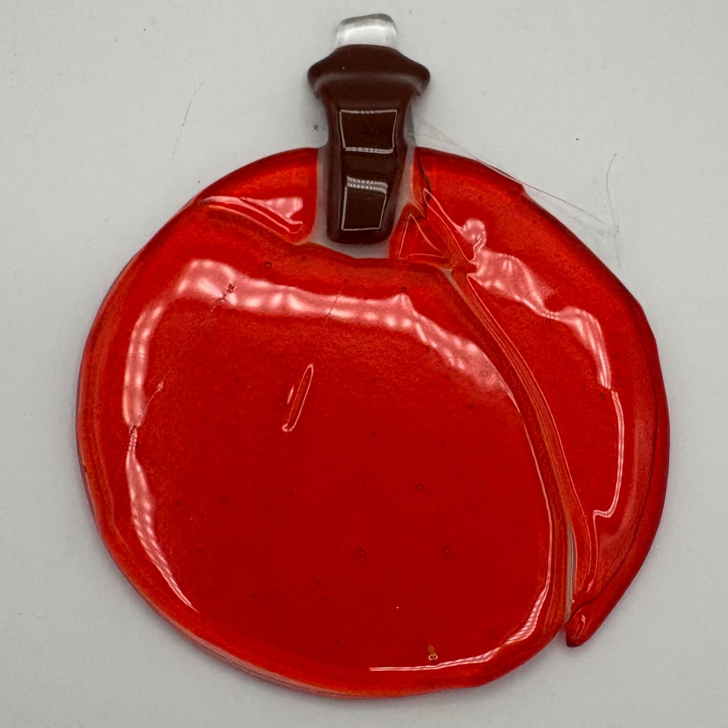 Rebecca Reed, Fused Glass Suncatcher, Pumpkin