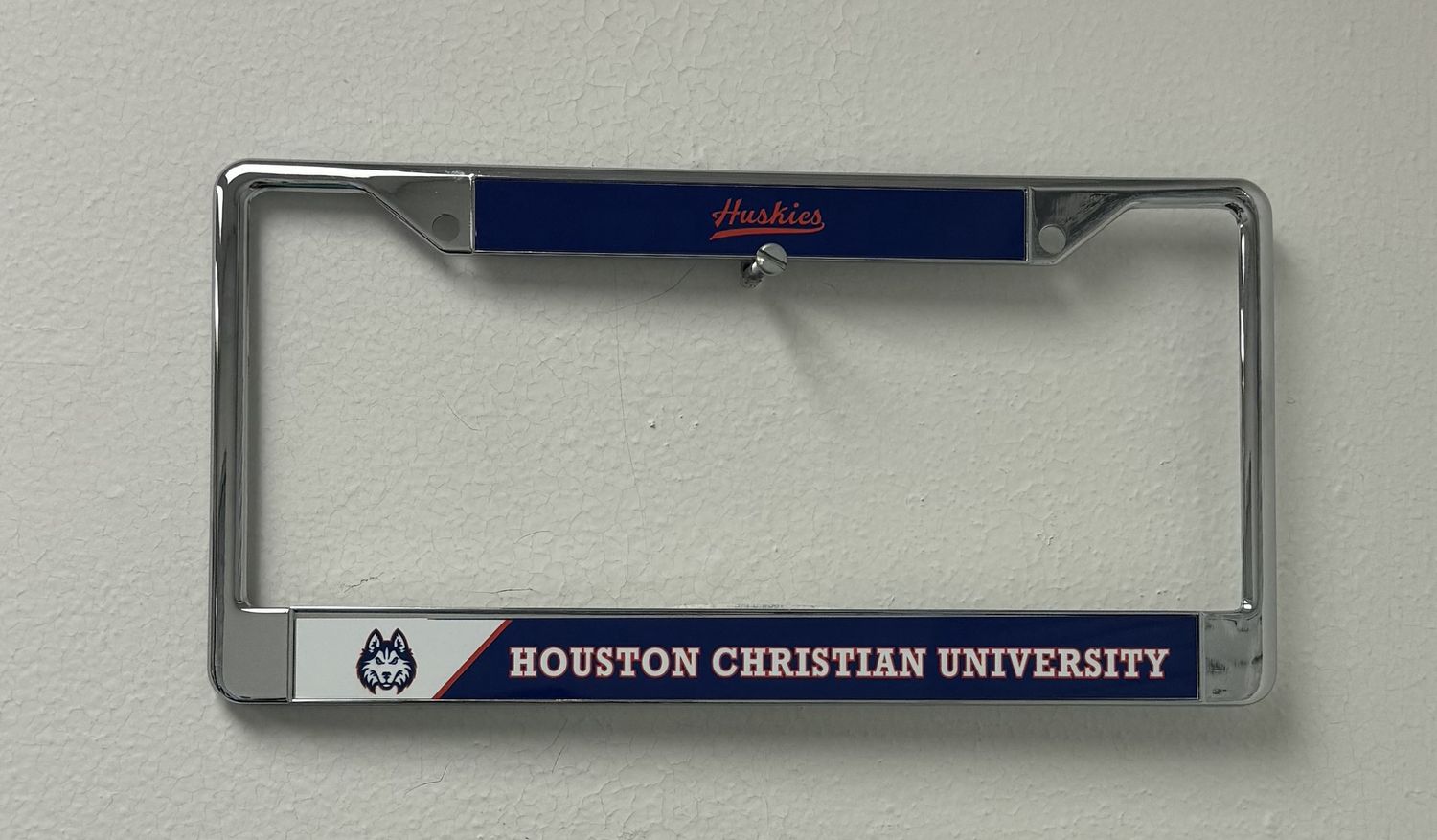 LICENSE PLATE FRAME HUSKIES W/ FULL UNIV.NAME MCM GROUP
