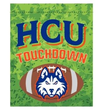 GARDEN FLAG HUSKY HEAD FOOTBALL