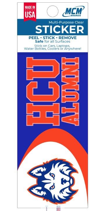 HCU ALUMNI STICKER 2.75&quot; x 6
