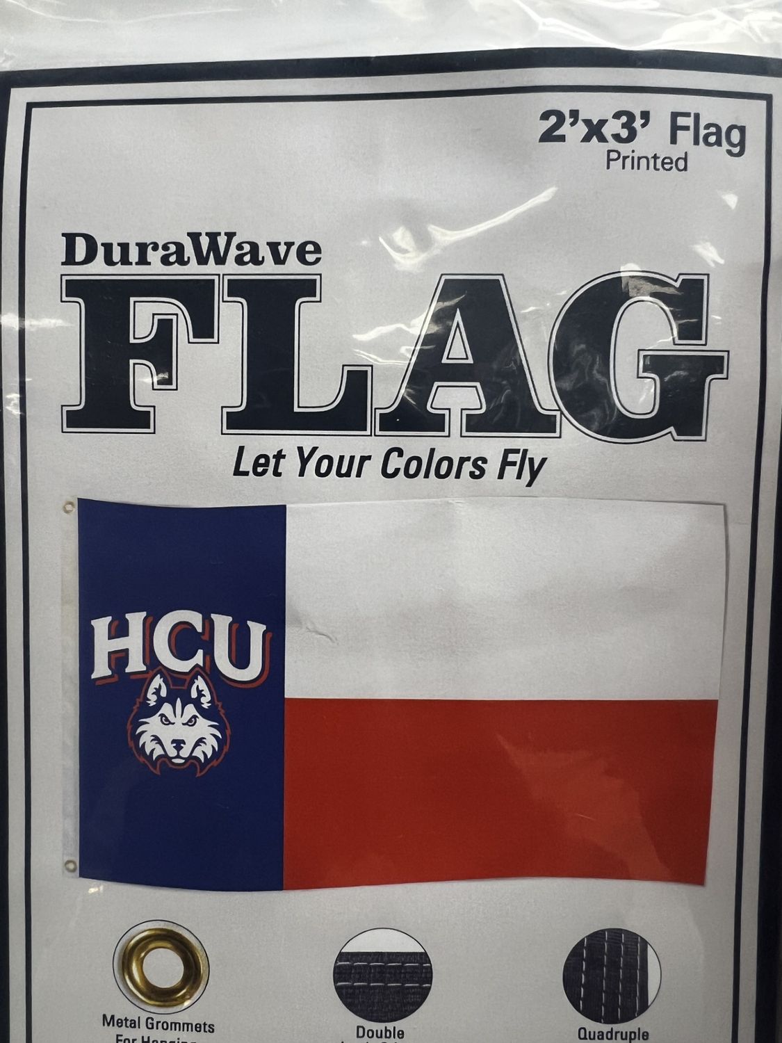 HCU 2&#39;X3&#39; DURAWAVE FLAG TEXAS