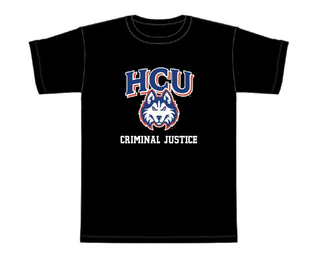 HCU CRIMINAL JUSTICE SHIRT, Color: BLACK, Size: XL