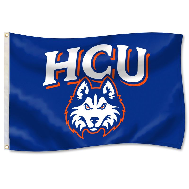 FLAG 3f' X 5f' DURAWAVE HCU HUSKY HEAD GO HUSKIES