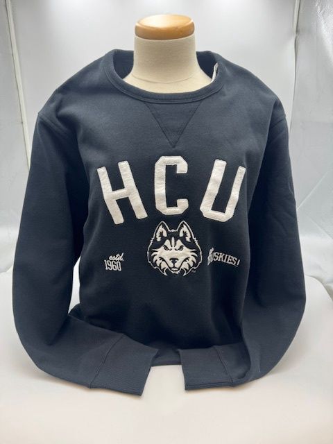 HCU CLASSIC BLACK &amp; WHITE  SWEATSHIRT, Size: S