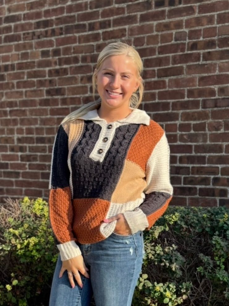 Cable Knit Color Block