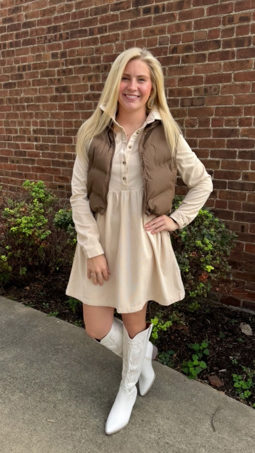 Corduroy Mini Dress