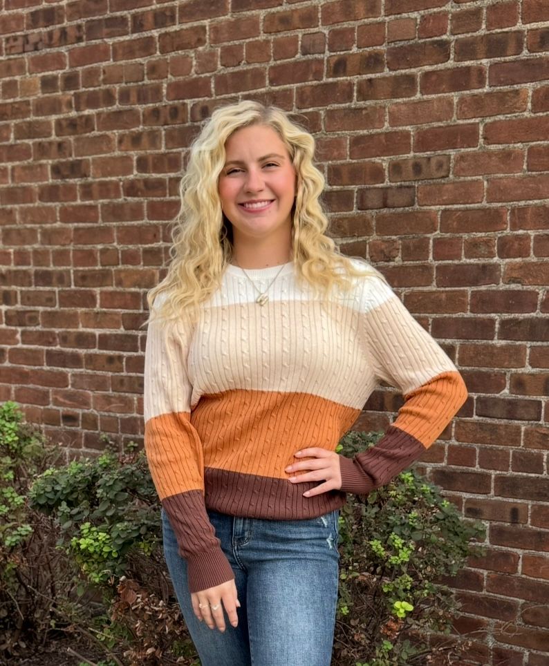 Cable Knit Color Block