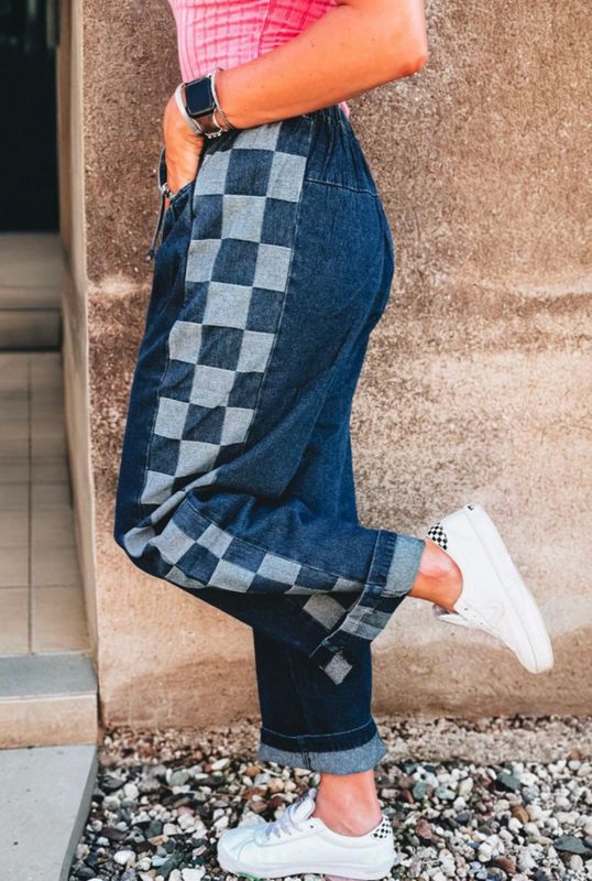 Checkered Denim