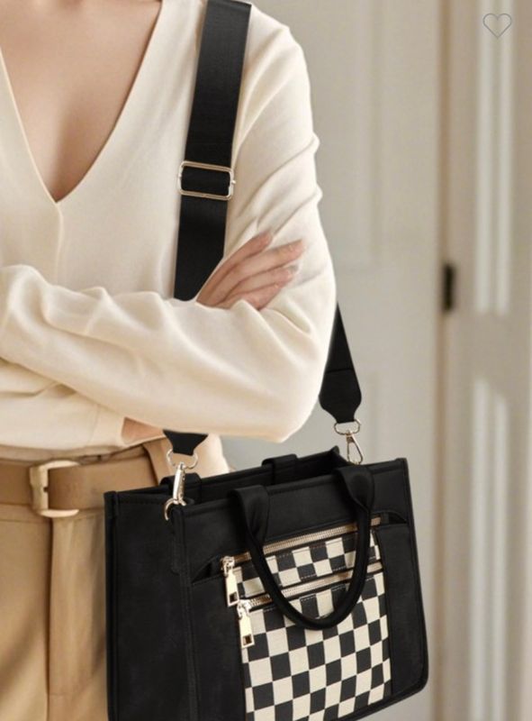 Checkered Tote Bag