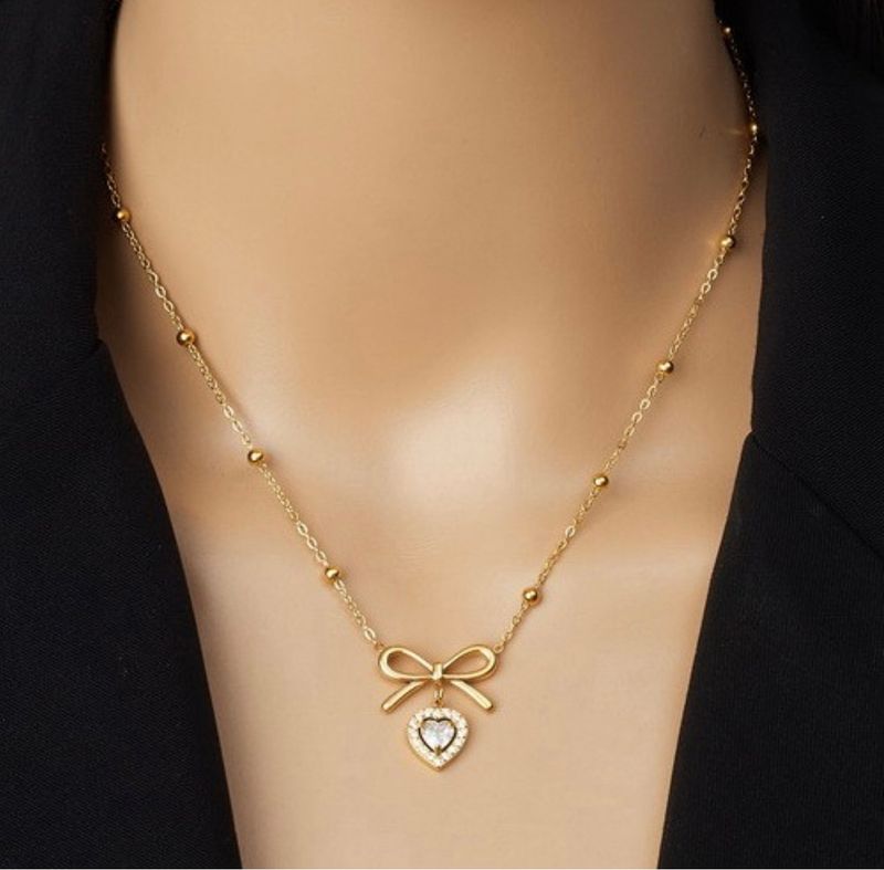 Bow/Heart Necklace