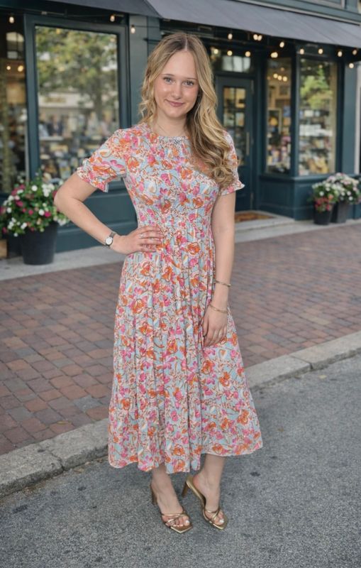 Sky Floral Dress