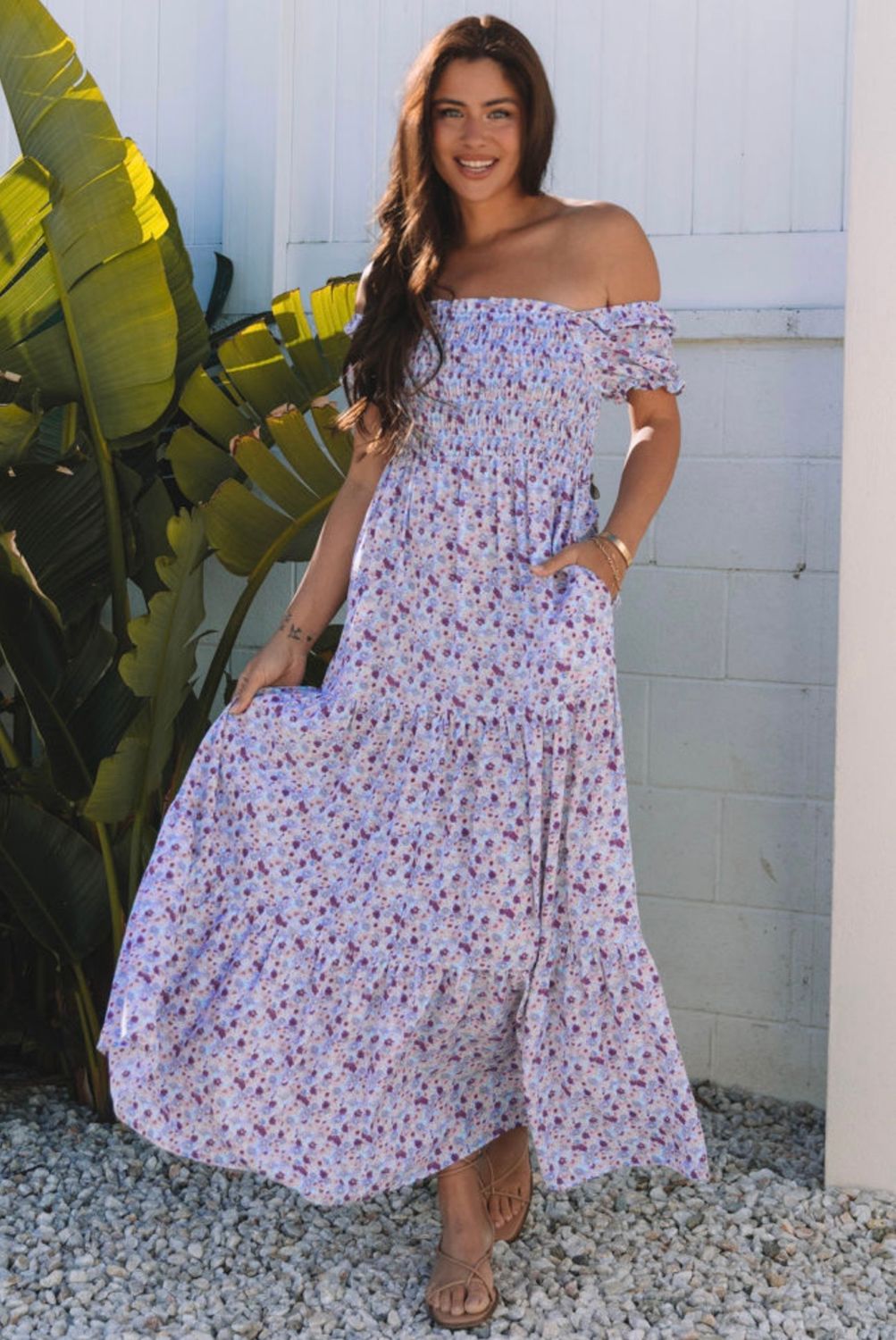 Purple Floral Maxi