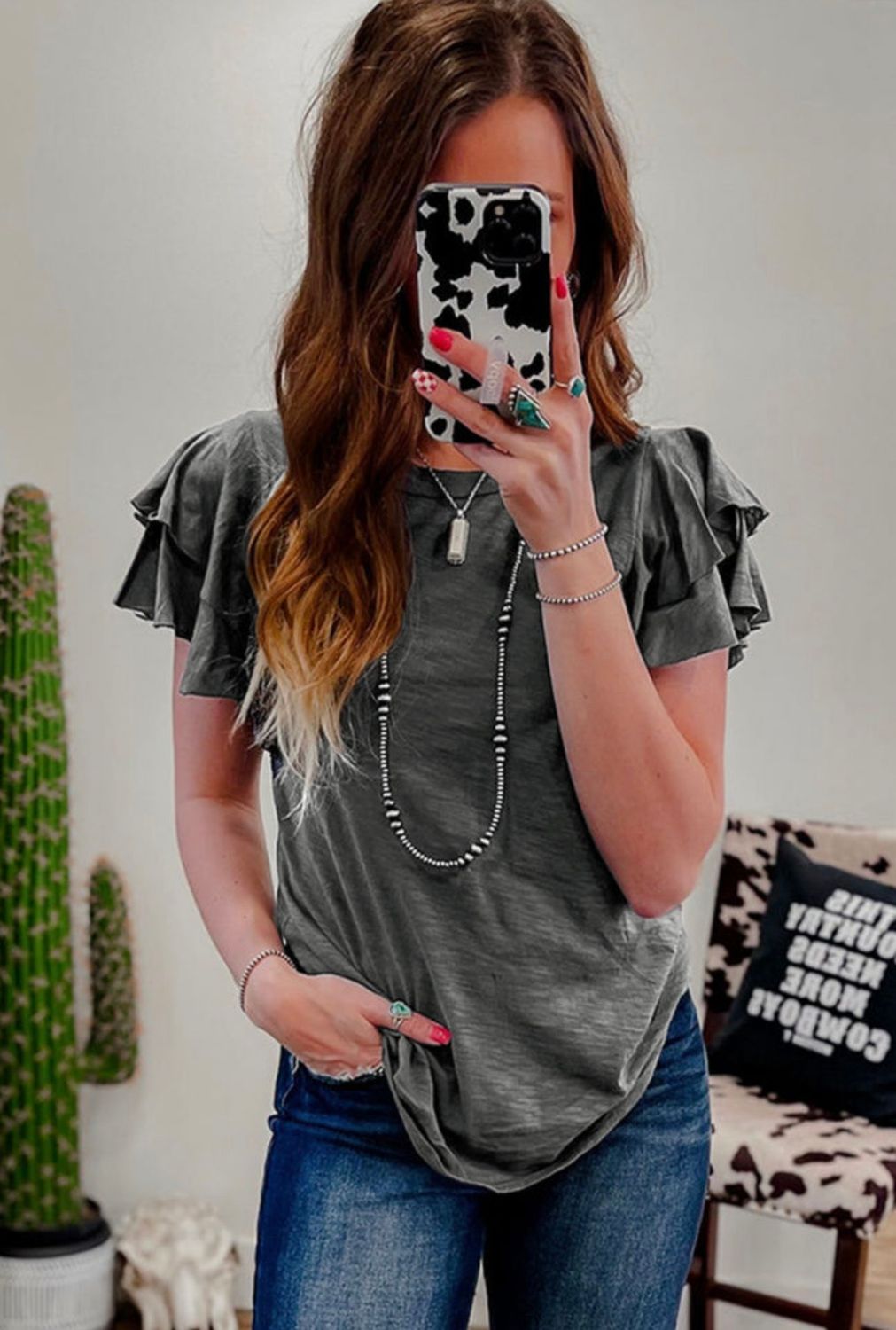 Ruffle Short Sleeve