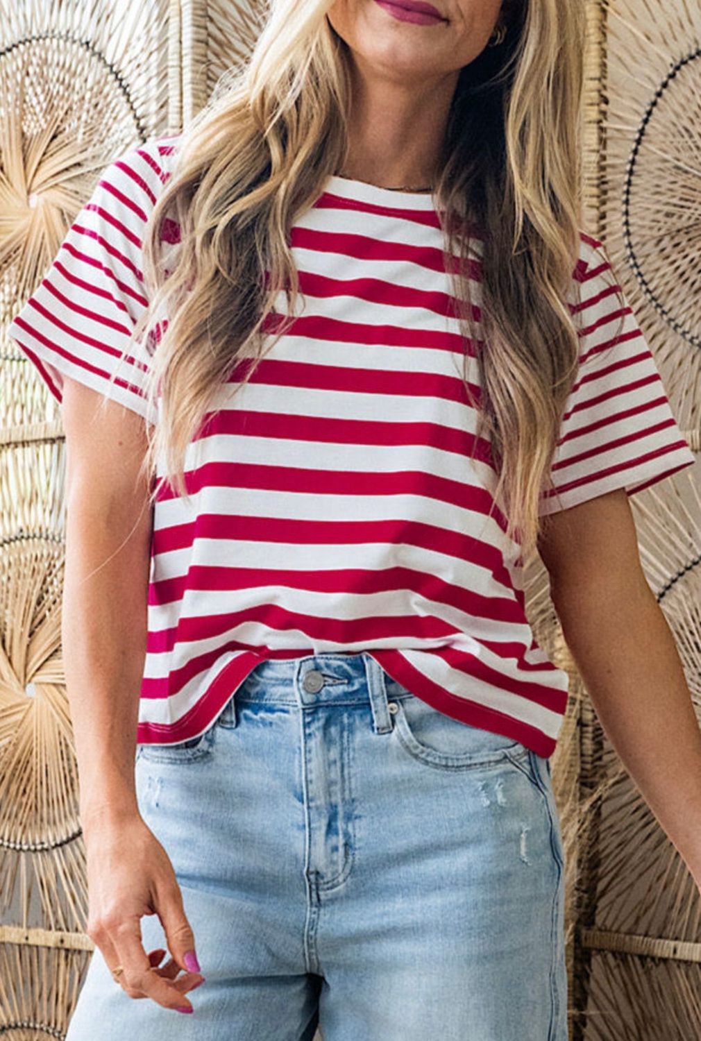 Red Stripe Top