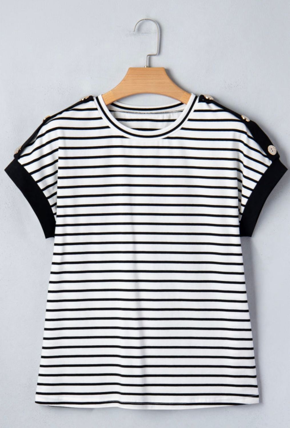 Black Stripe Cuff Sleeve