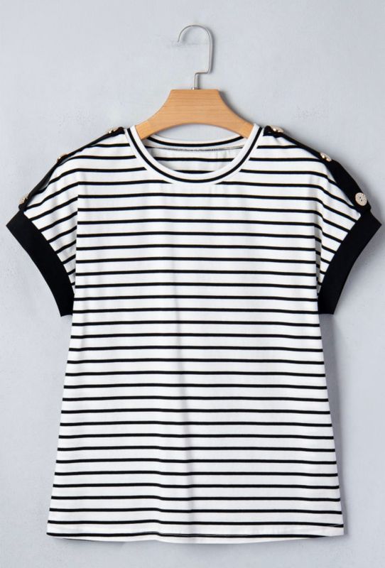 Black Stripe Cuff Sleeve