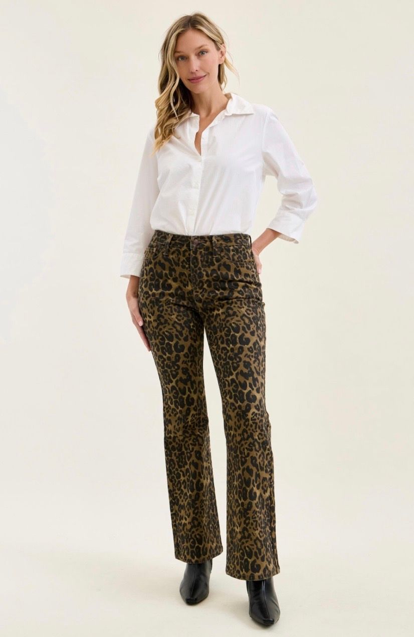 HW Leopard Bootcut