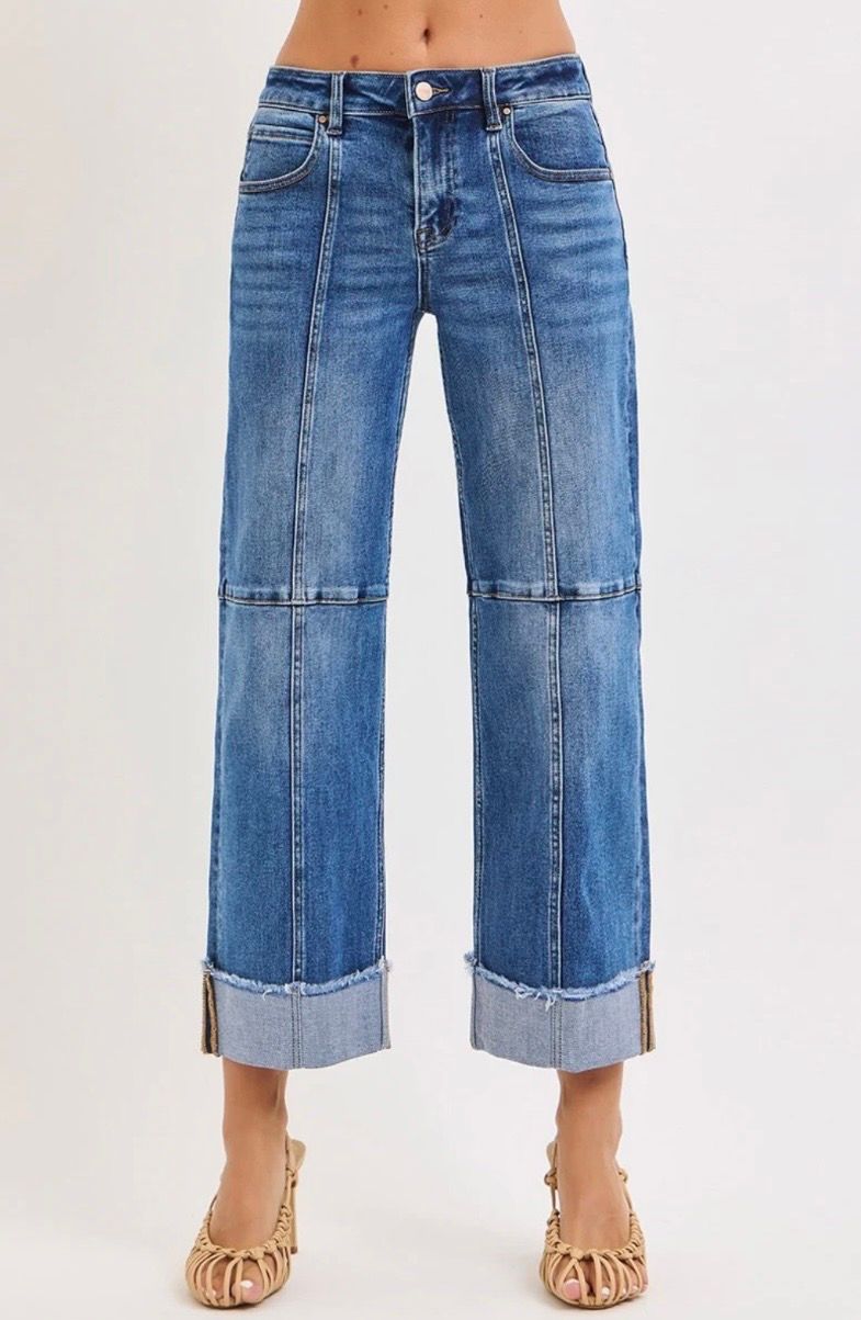 Crop Wide Cuffed Hem