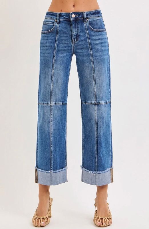 Crop Wide Cuffed Hem