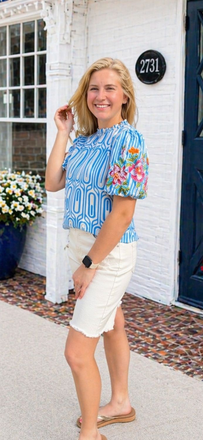 Geometric Print Floral