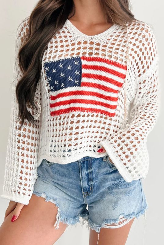 Crochet Flag Hoodie