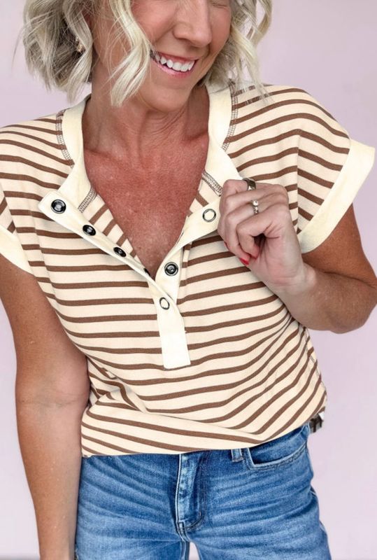 Stripe Half Button