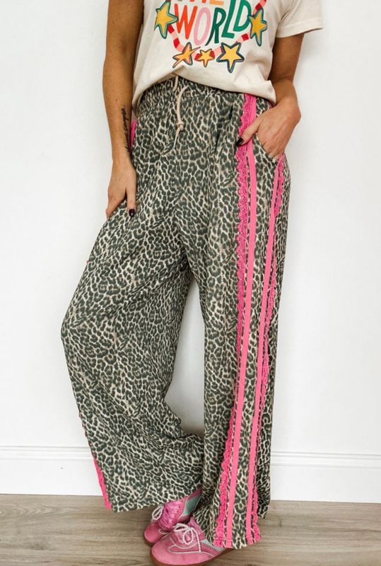 Leopard Print/Contrast Lace