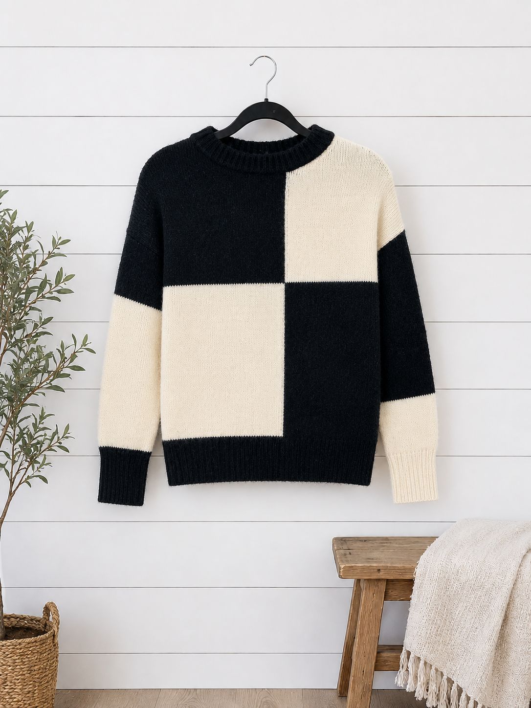 Check Pattern Sweater