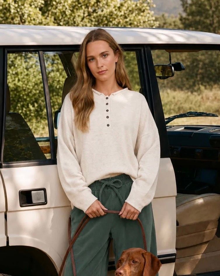 Henley Relaxed Pullover