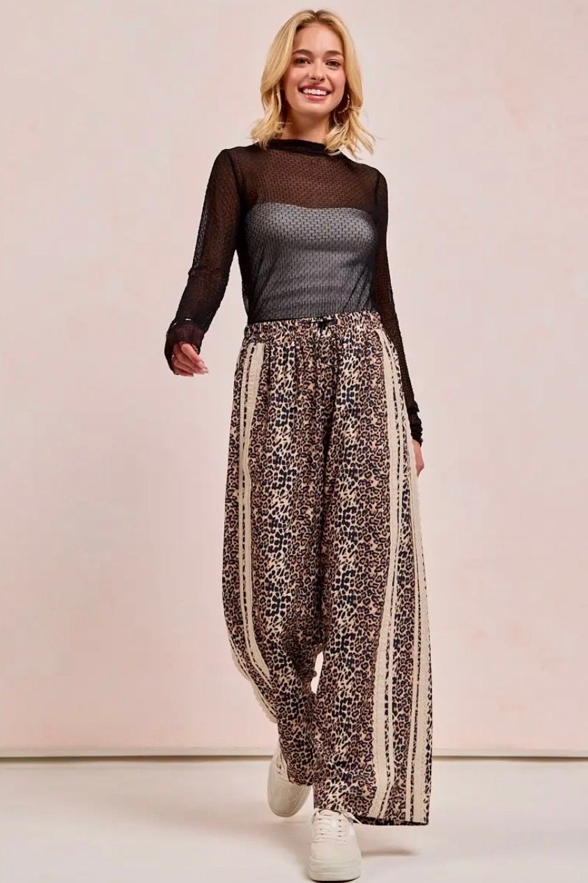 Leopard Track Pants